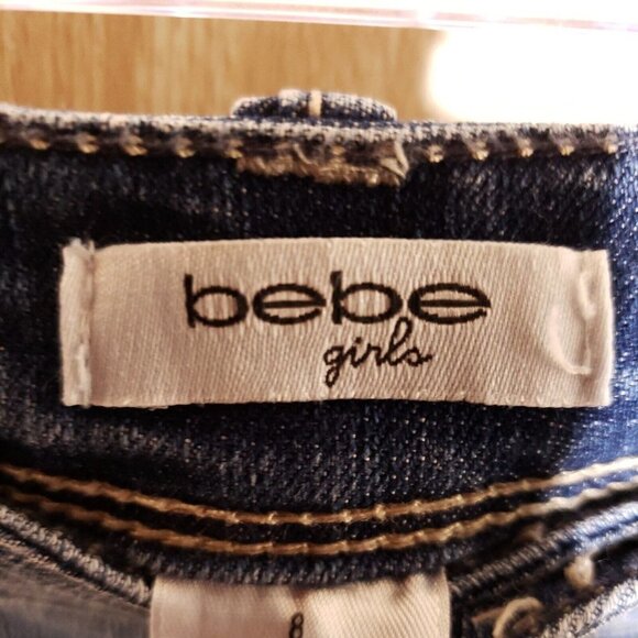 Bebe Girls Step Hem Skinny Jeans 8 - Picture 7 of 9